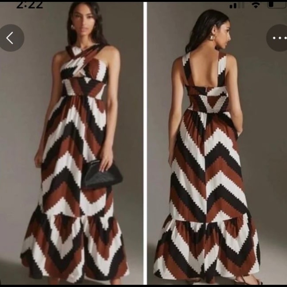 New Anthropologie PLENTY BY TRACY REESE Halter Maxi Dress size XS